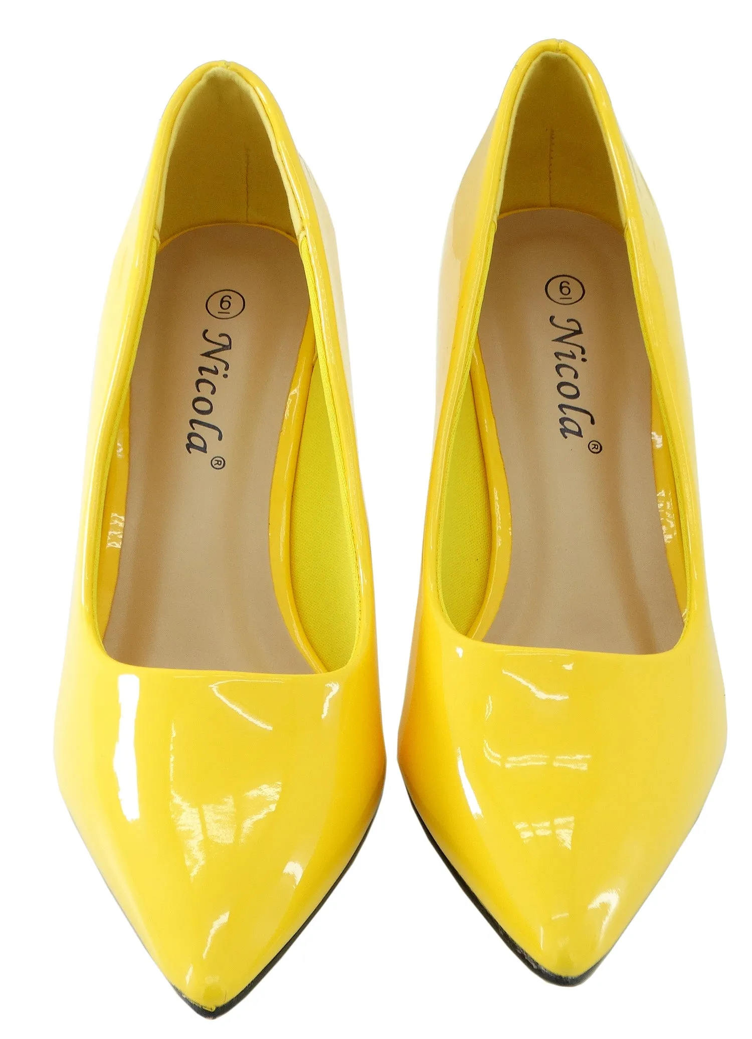 16702309, Nicola - Women's High Heel Shoes - Yellow Pat