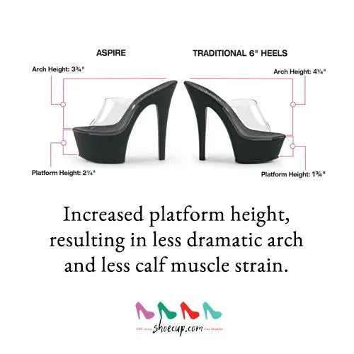 6 Inch Heel ASPIRE-601 Clear