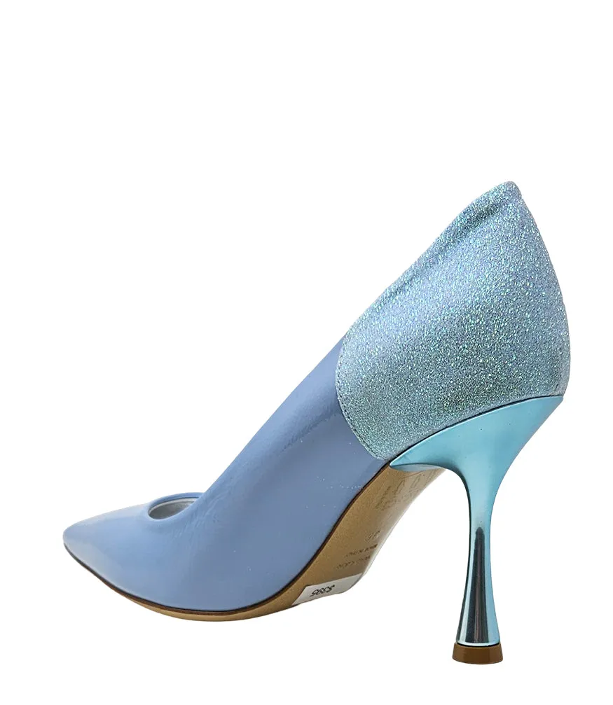 Alena Blue/Light Blue High Heel Glitter Pump