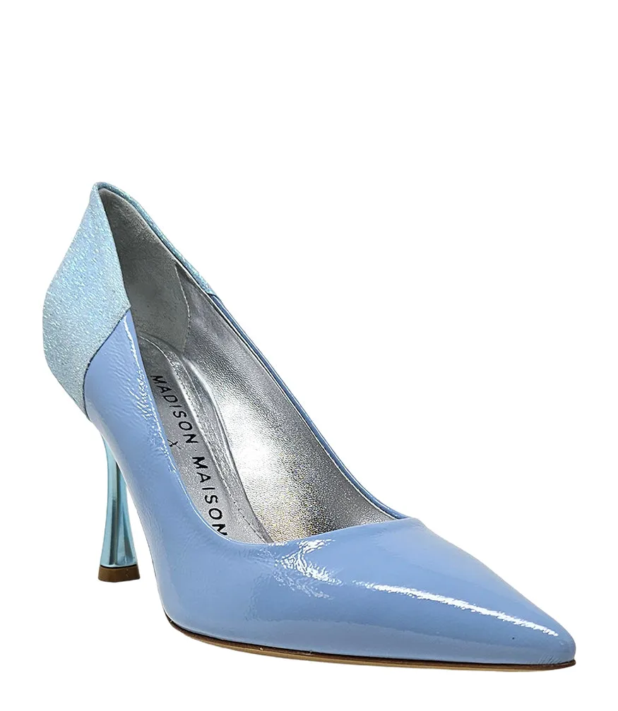 Alena Blue/Light Blue High Heel Glitter Pump