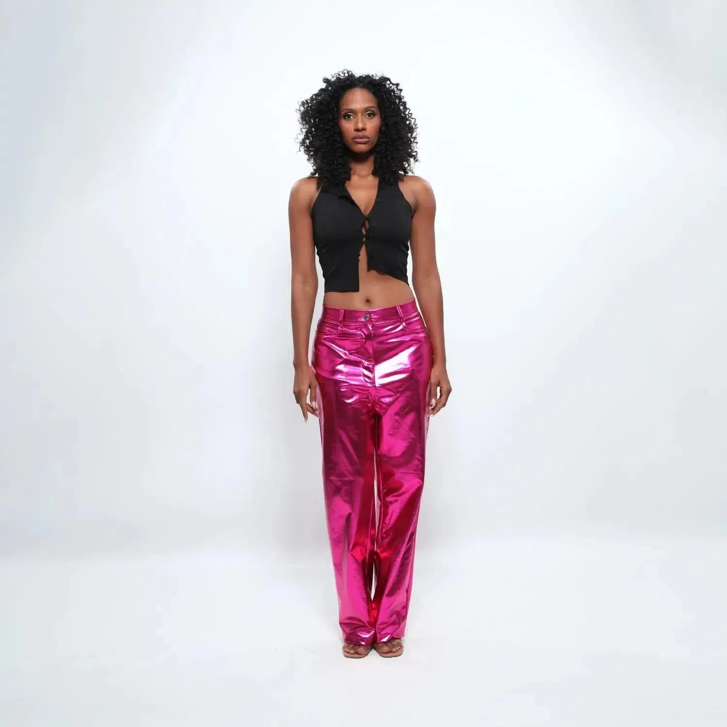 Aquira – Metallic pastel hues – Satin trousers