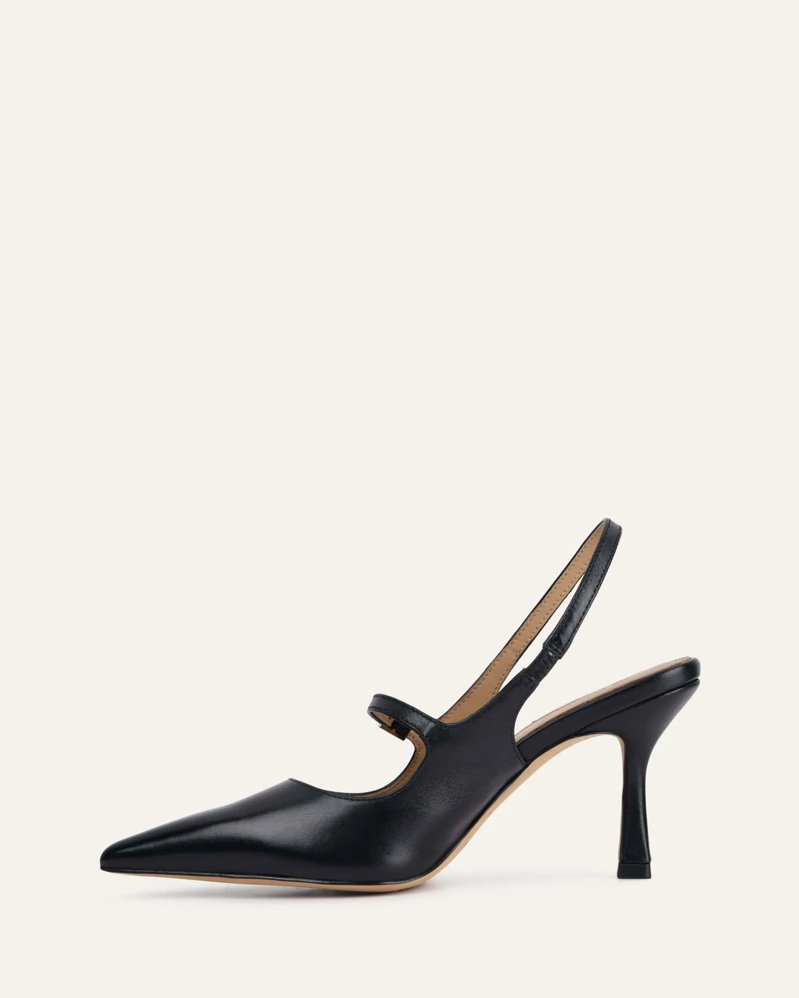 ARCHER HIGH HEELS BLACK LEATHER