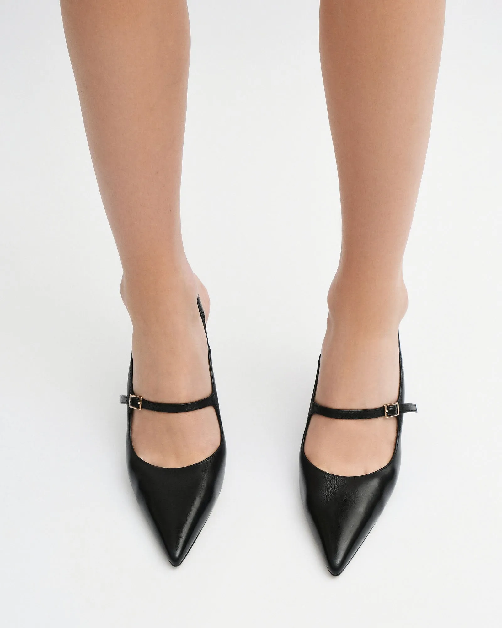 ARCHER HIGH HEELS BLACK LEATHER