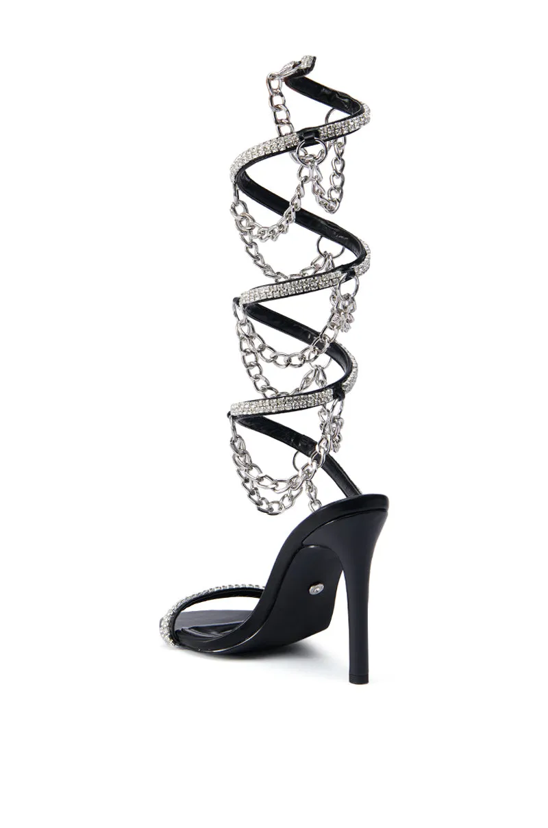 AZALEA WANG KAZUMA BLACK STILETTO SANDAL