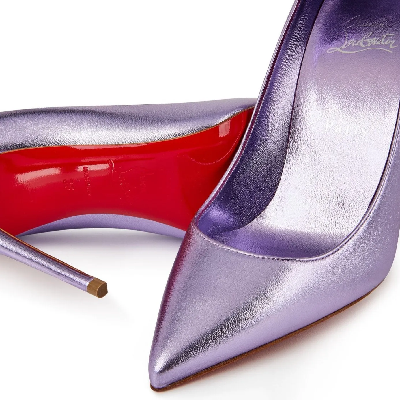 Christian Louboutin Kate 100mm Metallic Heels