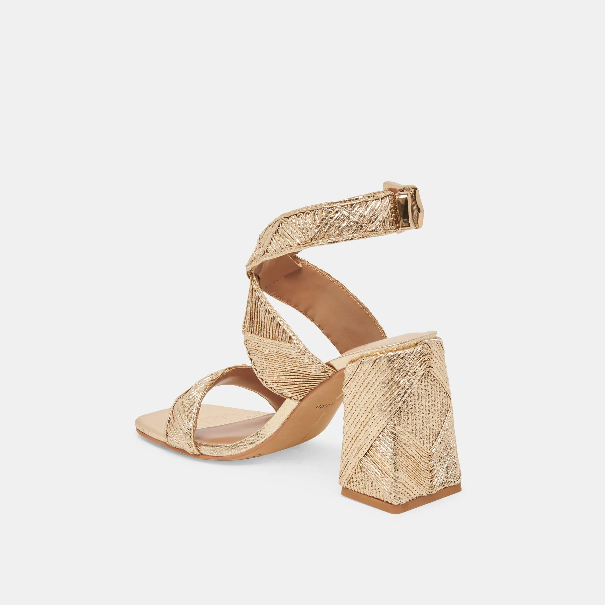 FINNY DECO HEELS GOLD WOVEN STELLA