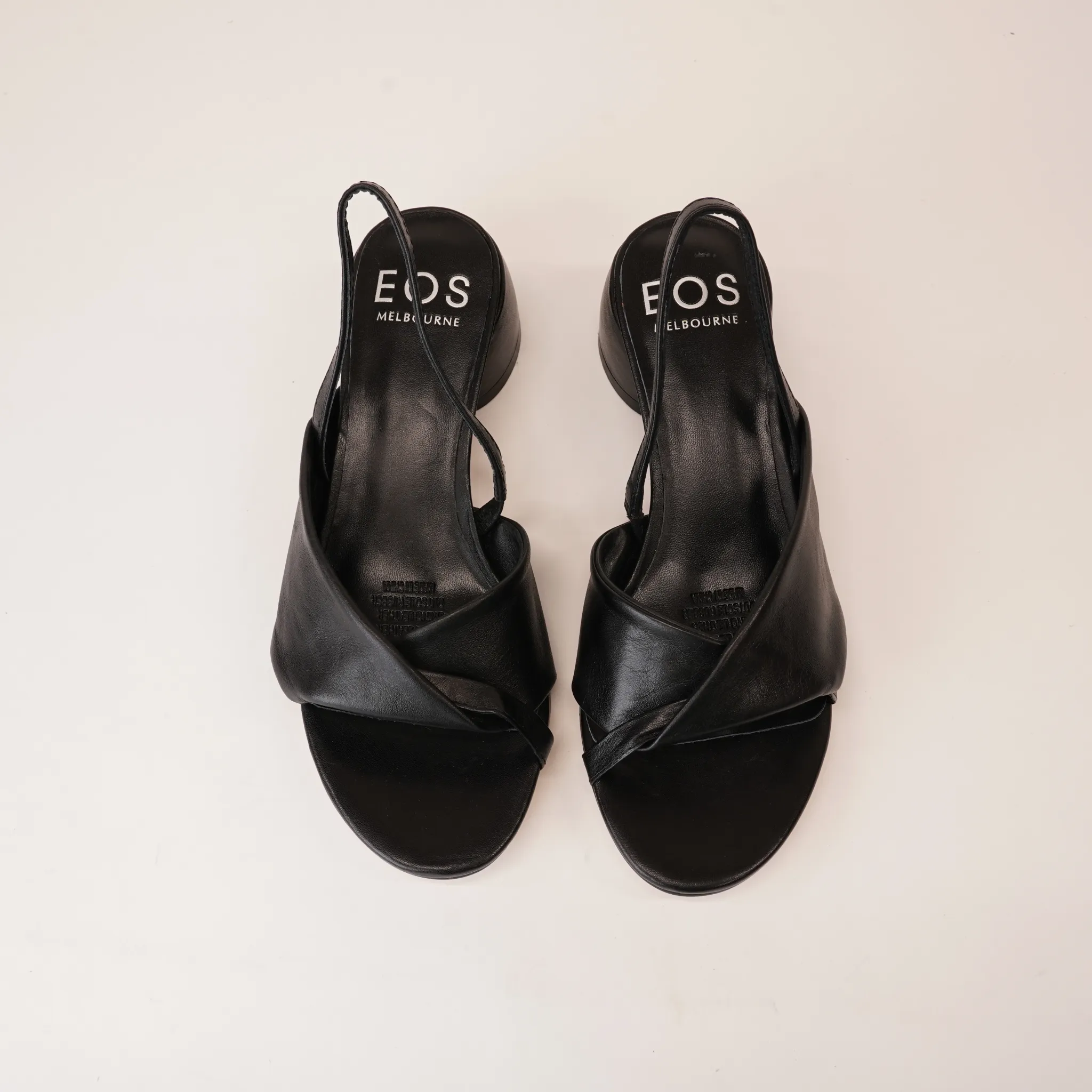 Fiorello Black Leather Heels