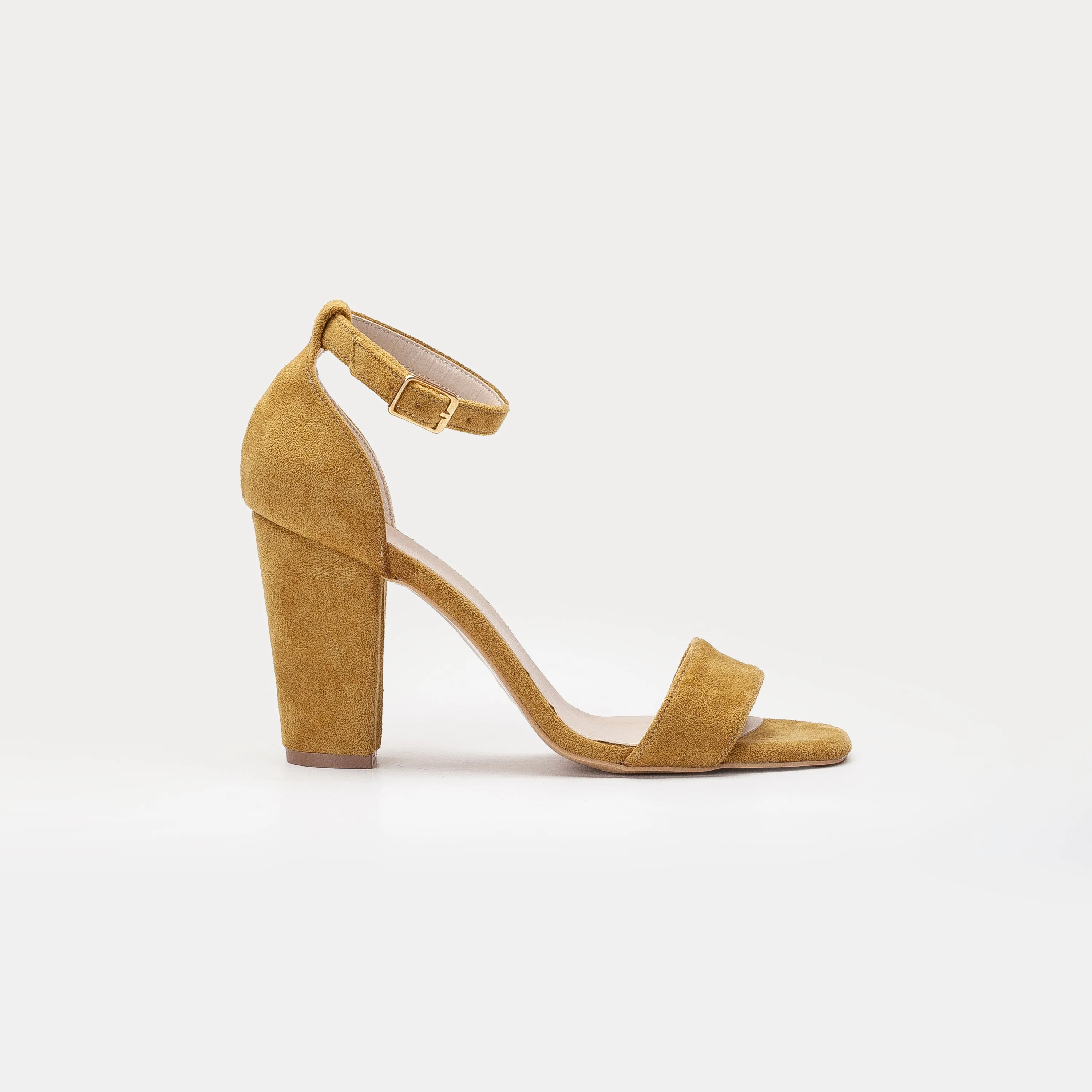 Jess - Mustard Yellow Suede Sandals