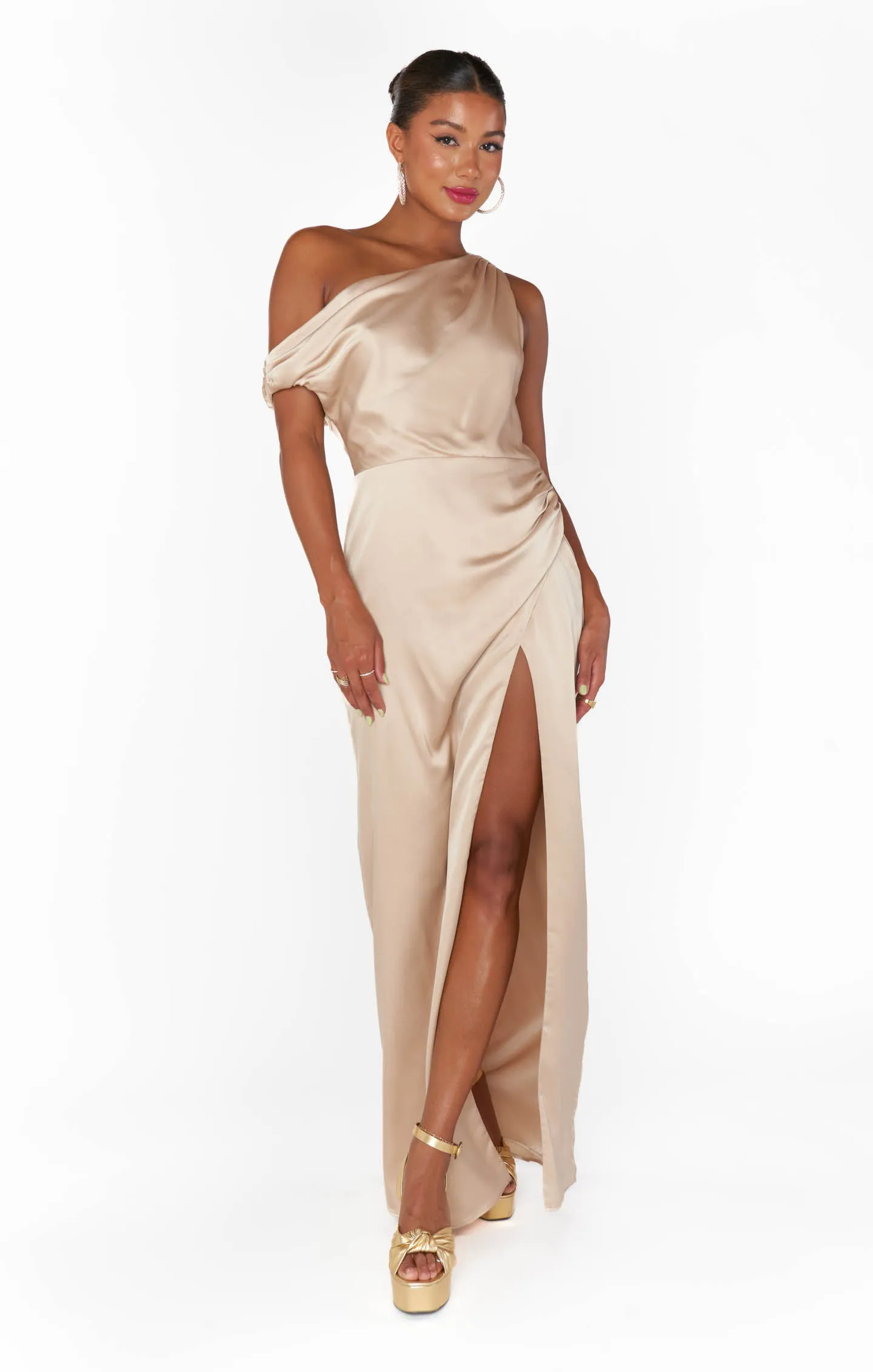 Jodie Dress ~ Champagne Luxe Satin