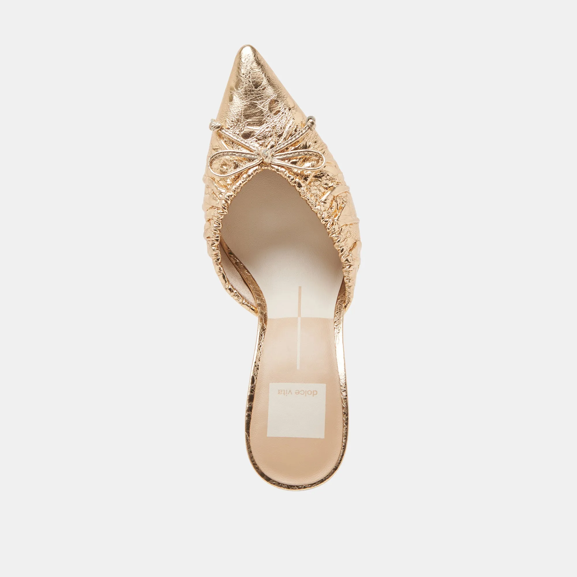 KAIRI HEELS GOLD DISTRESSED LEATHER