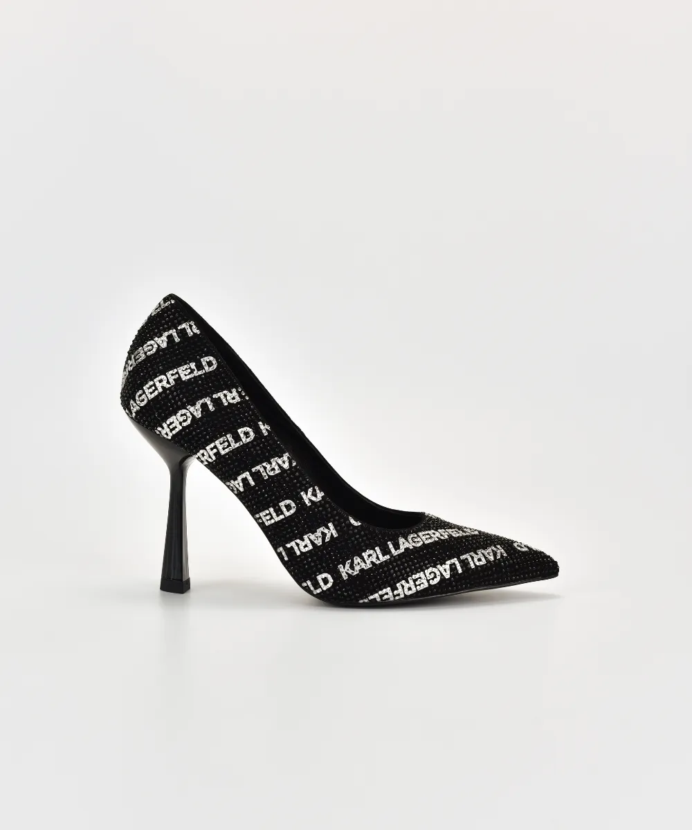 KARL LAGERFELD PANDARA II ESSENTIAL LOGO COURT HEELED PUMPS