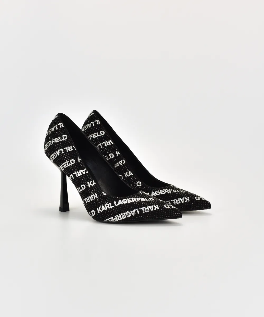 KARL LAGERFELD PANDARA II ESSENTIAL LOGO COURT HEELED PUMPS