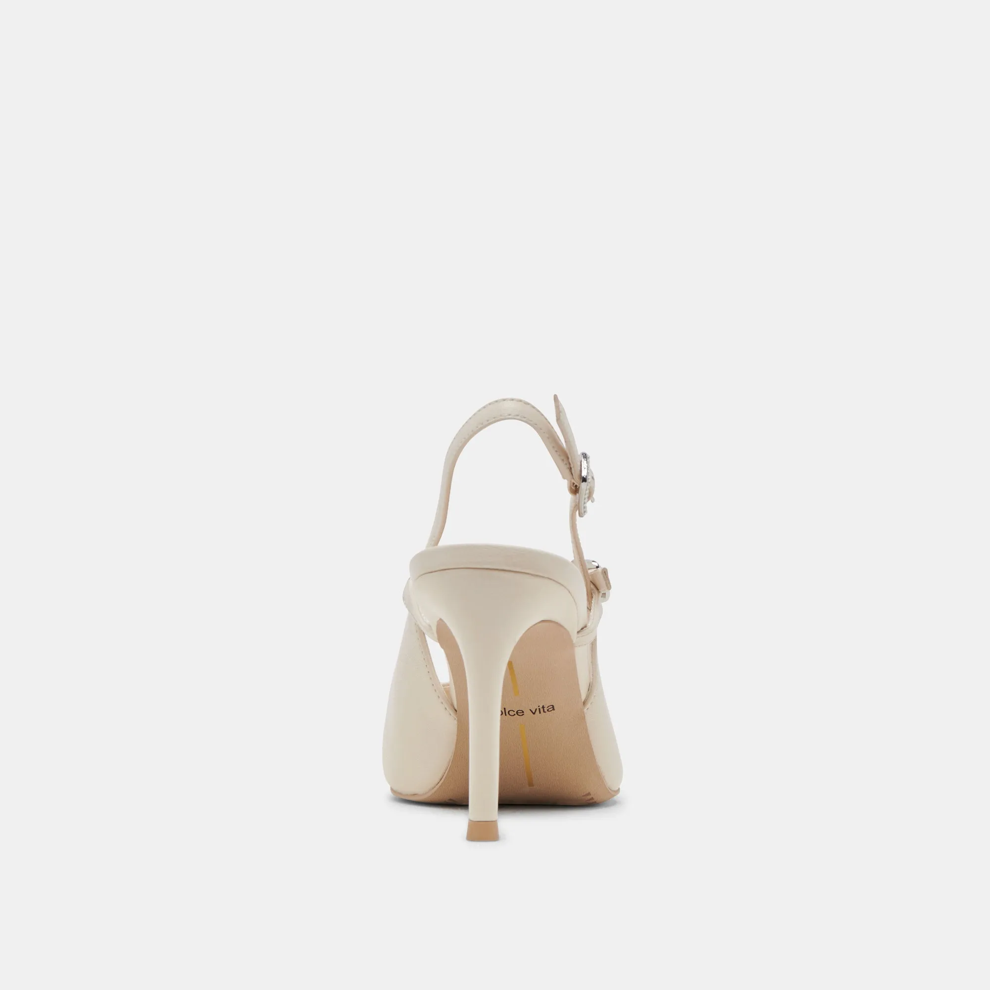 KELLEN HEELS IVORY LEATHER