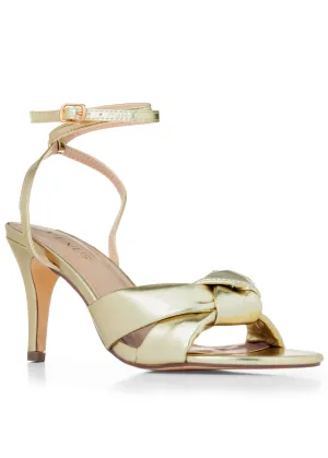 Knot Strap Heel - Gold