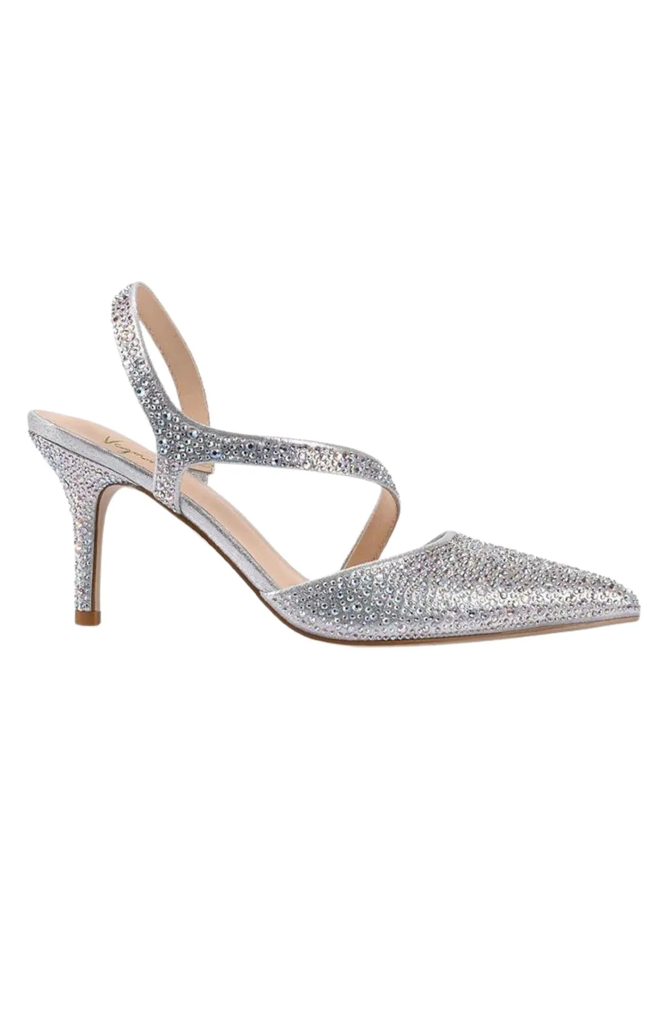 Lemon Point Toe Heel Silver Glitter