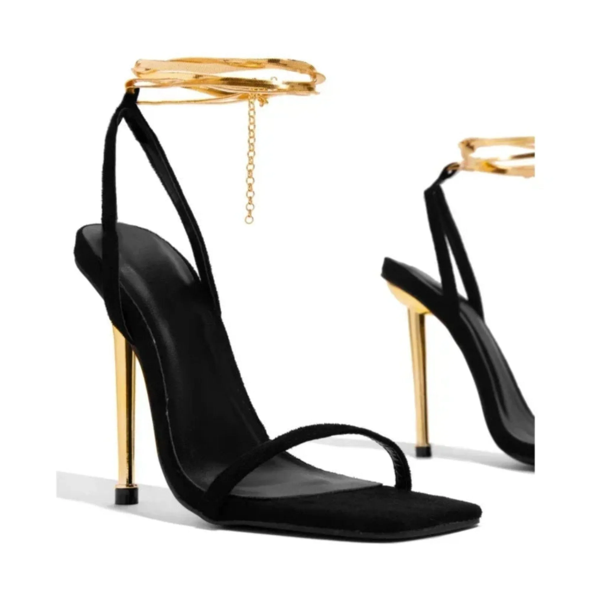 Merendy Sera Open-Toe Heeled Ankle Strap Sandals