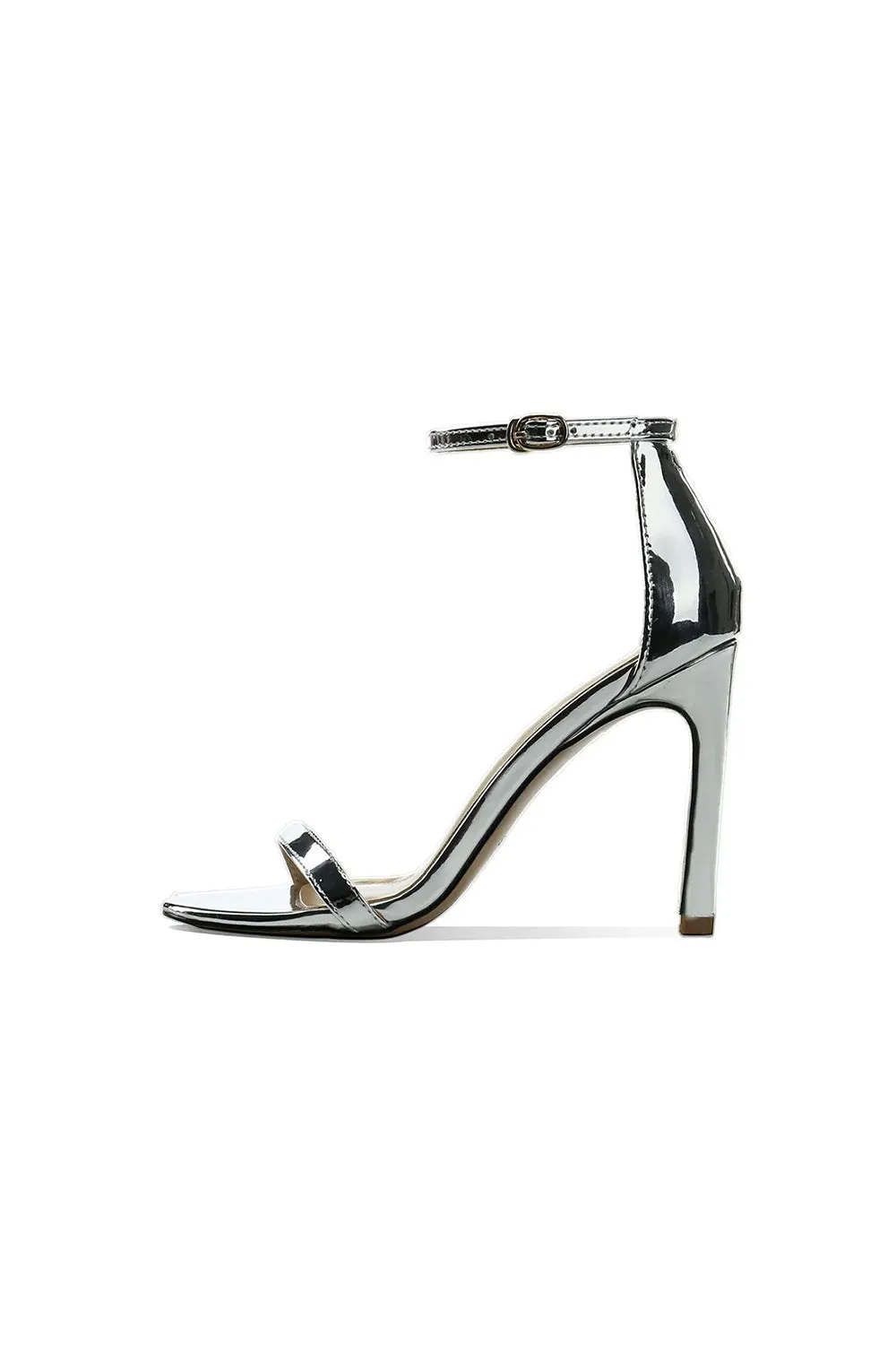 One Word Buckle High Heels