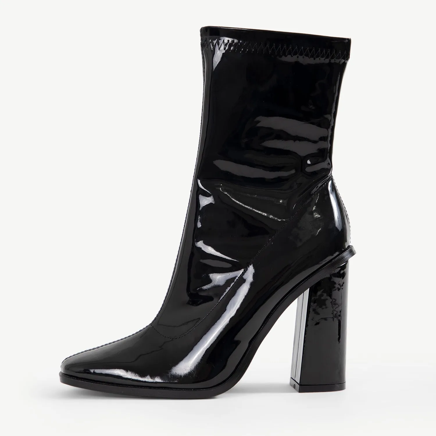 RAID Saylor Block Heeled Ankle Boot in Black