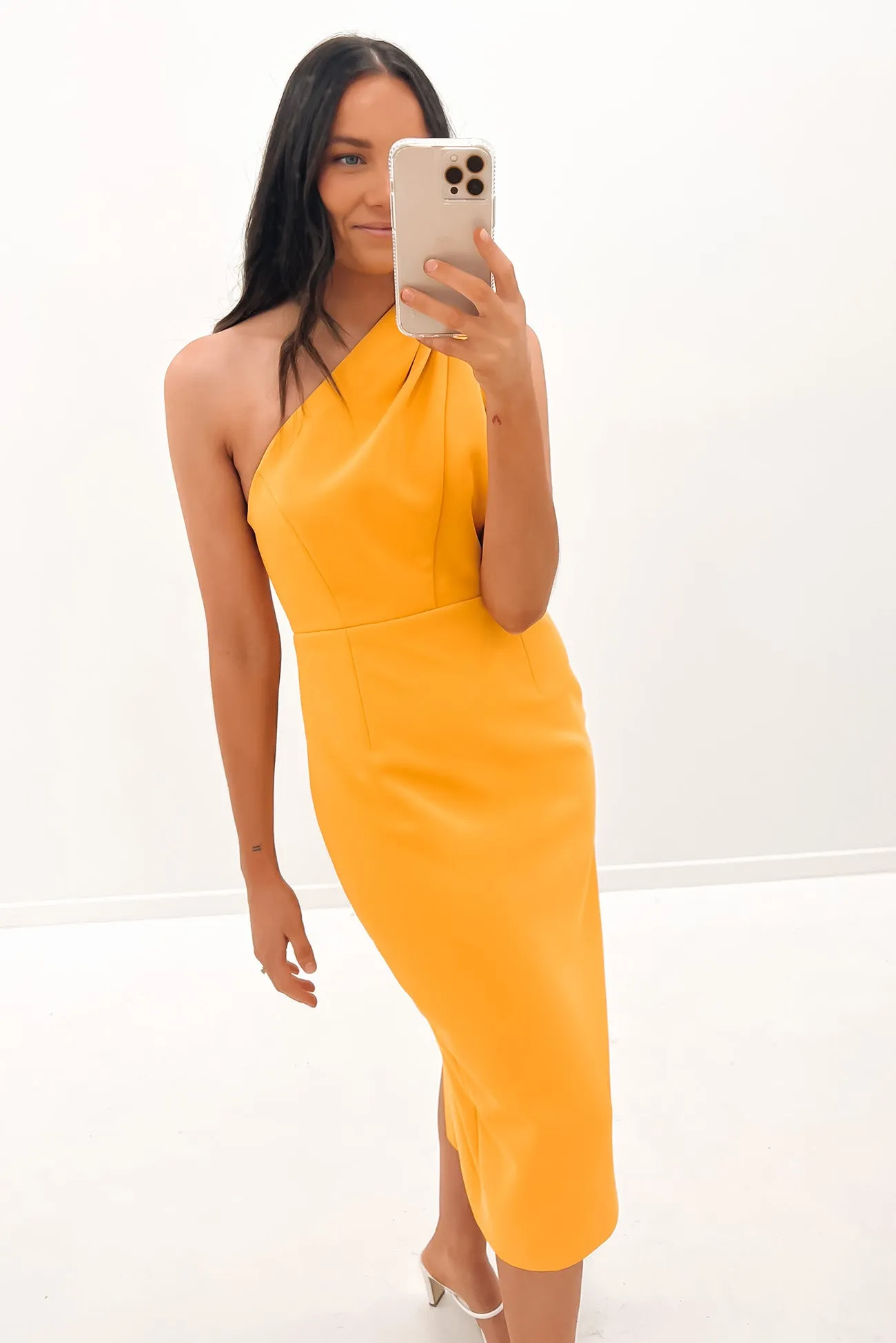 Rendezvous One Shoulder Dress Honey