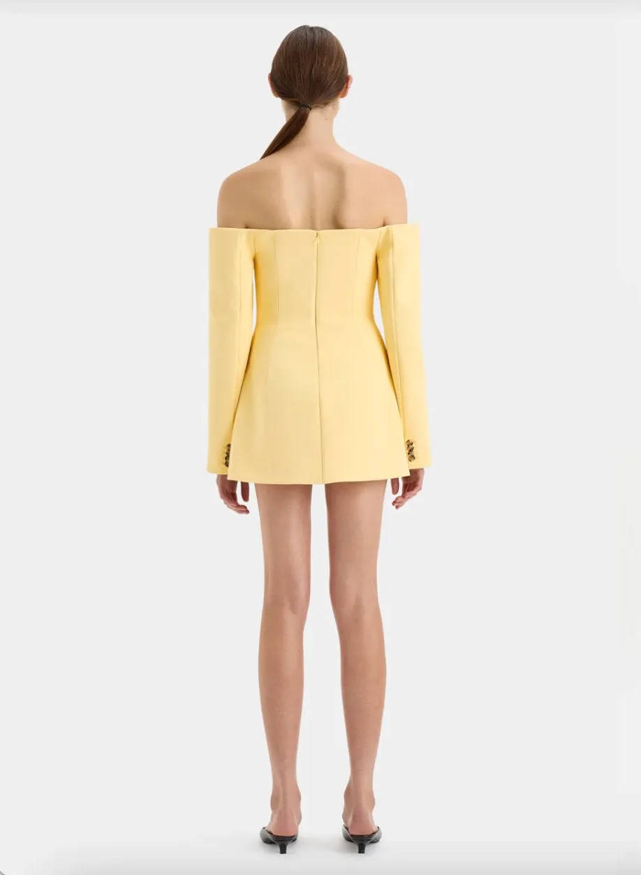 Sandrine Tailored Mini Dress Limone