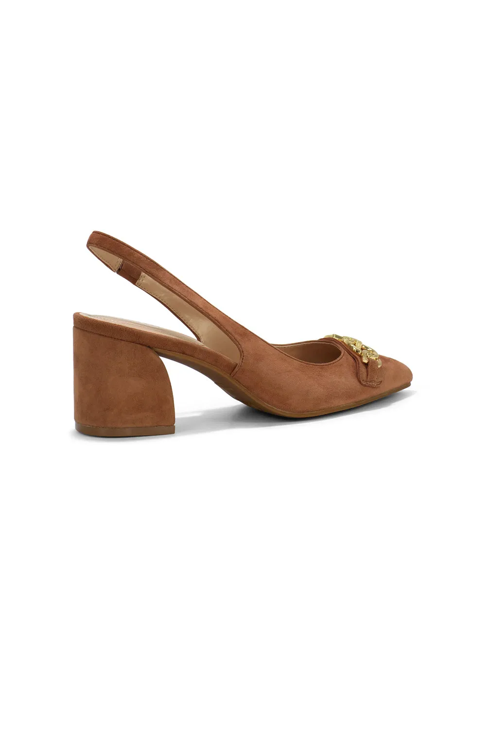 Sanya Slingback Heels - Cognac