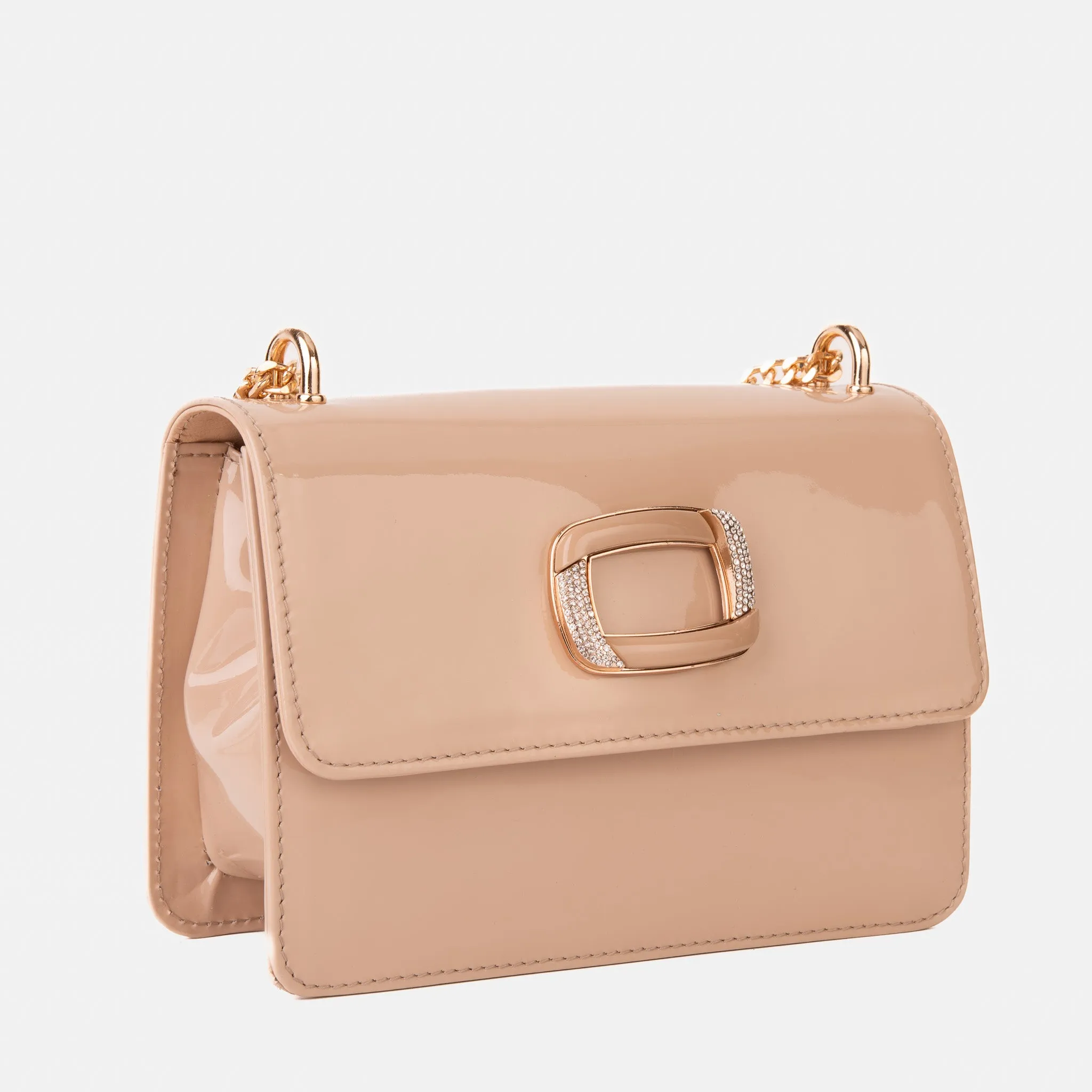 The Ferrara Cream Patent Leather Handbag