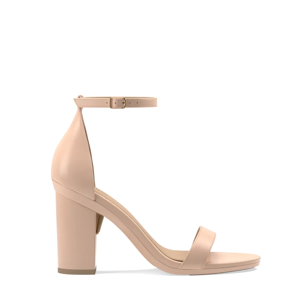 The Pashionista - Sand Leather   Block Heel Kit 4 Sand